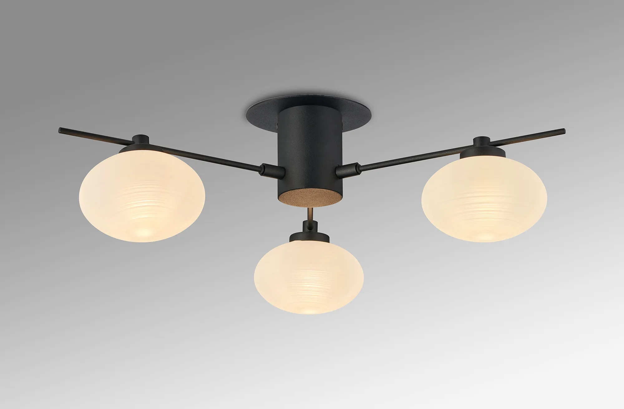 Addie Satin Black Ceiling Lights Deco Multi Arm Fittings